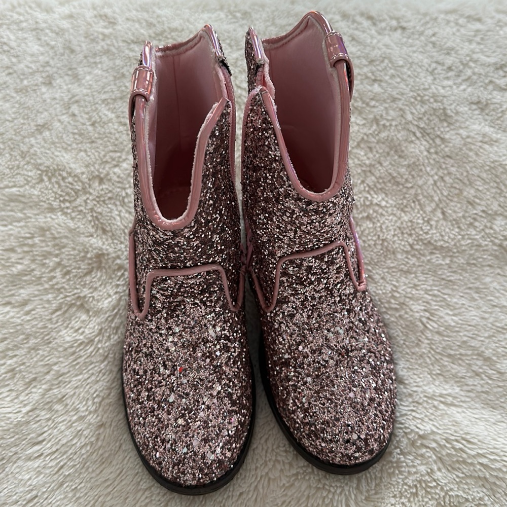 Pink Glitter Cowboy Boots